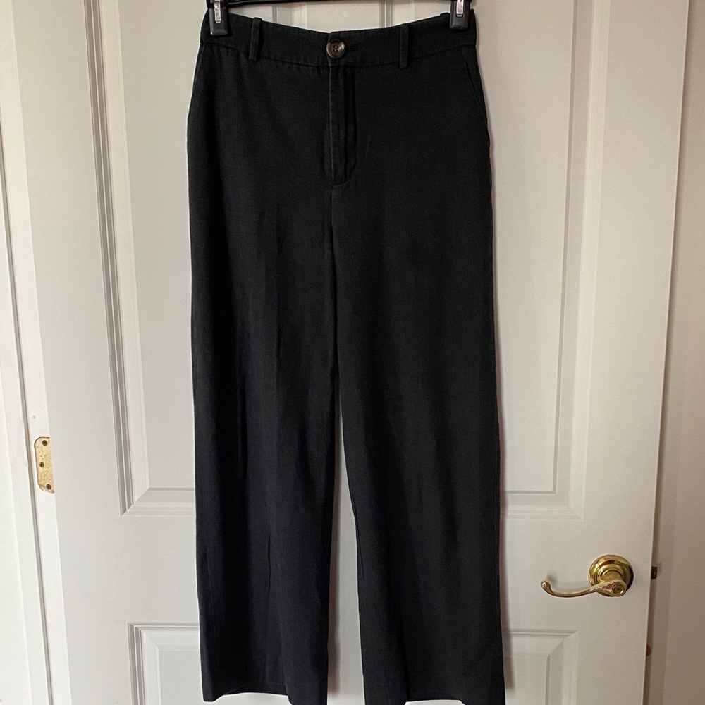 Zara Charcoal Wide Leg Trousers s